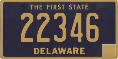 DE license plate 22346