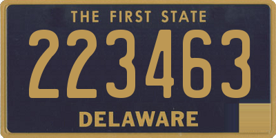 DE license plate 223463