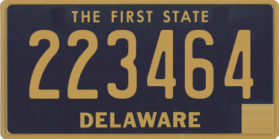 DE license plate 223464