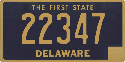 DE license plate 22347