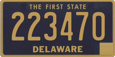 DE license plate 223470