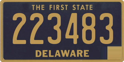 DE license plate 223483