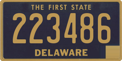 DE license plate 223486