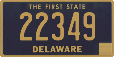 DE license plate 22349