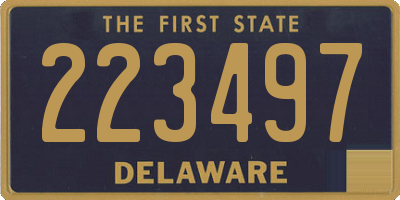 DE license plate 223497