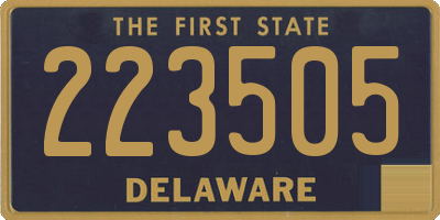 DE license plate 223505