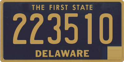 DE license plate 223510