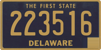 DE license plate 223516