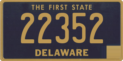 DE license plate 22352