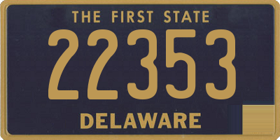 DE license plate 22353