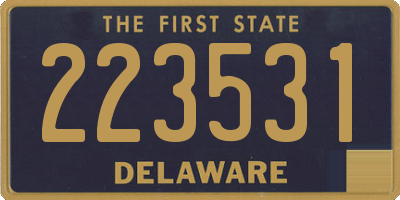 DE license plate 223531