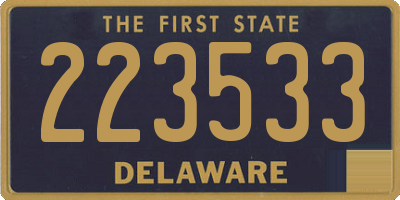 DE license plate 223533