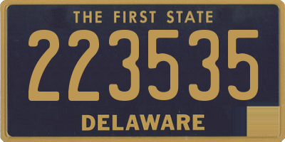 DE license plate 223535