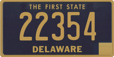 DE license plate 22354