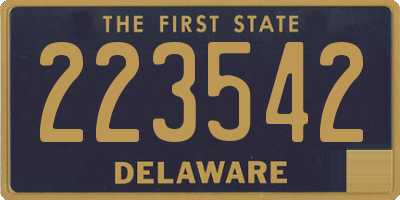 DE license plate 223542