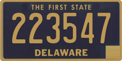 DE license plate 223547