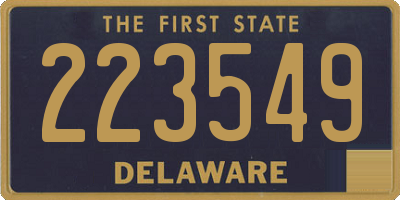 DE license plate 223549