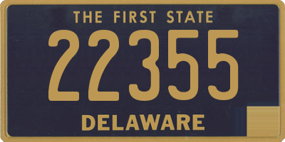 DE license plate 22355