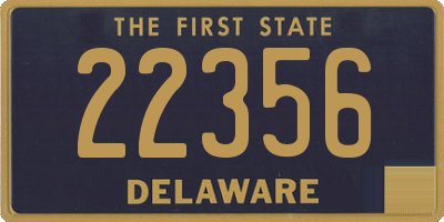 DE license plate 22356