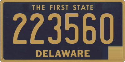 DE license plate 223560