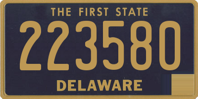 DE license plate 223580