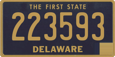 DE license plate 223593