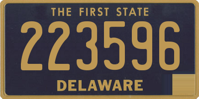 DE license plate 223596
