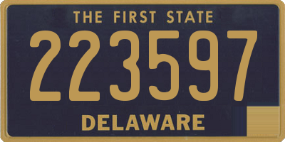 DE license plate 223597