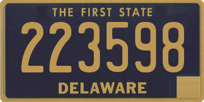 DE license plate 223598