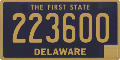 DE license plate 223600