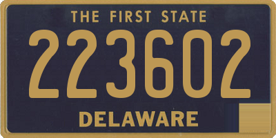 DE license plate 223602