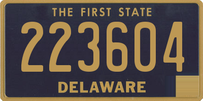 DE license plate 223604