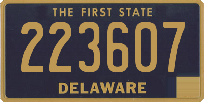 DE license plate 223607