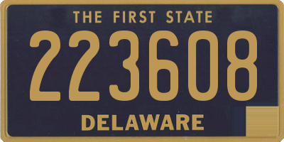 DE license plate 223608