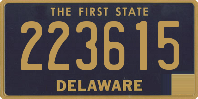 DE license plate 223615