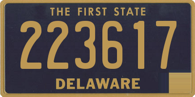 DE license plate 223617