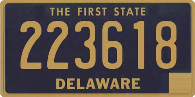 DE license plate 223618