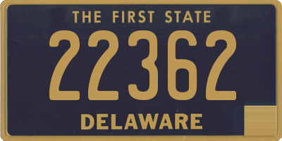 DE license plate 22362