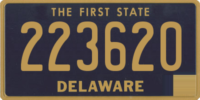 DE license plate 223620