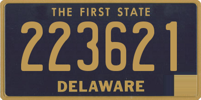 DE license plate 223621