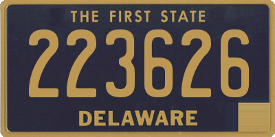 DE license plate 223626