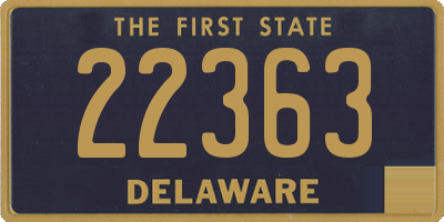 DE license plate 22363