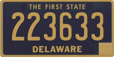 DE license plate 223633