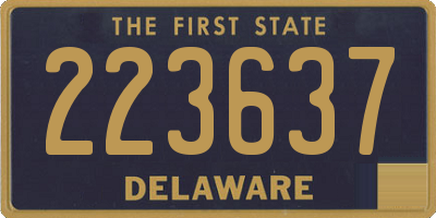 DE license plate 223637