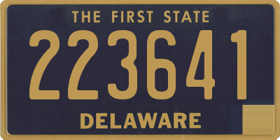 DE license plate 223641