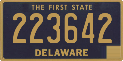 DE license plate 223642