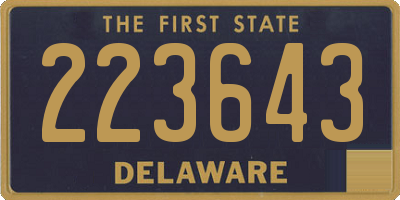 DE license plate 223643