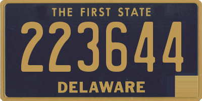 DE license plate 223644