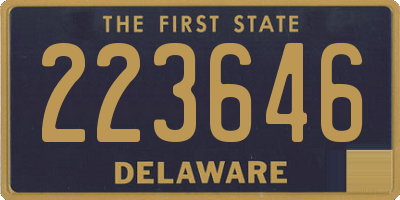 DE license plate 223646