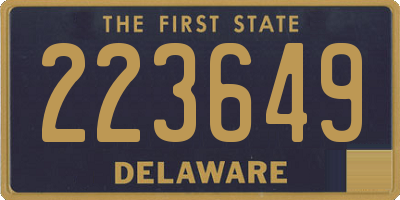 DE license plate 223649
